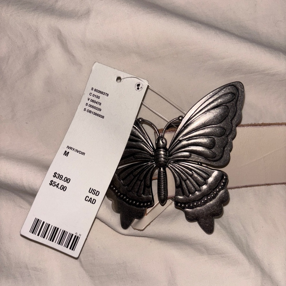 Urban Outfitters Metallic Butterfly Belt